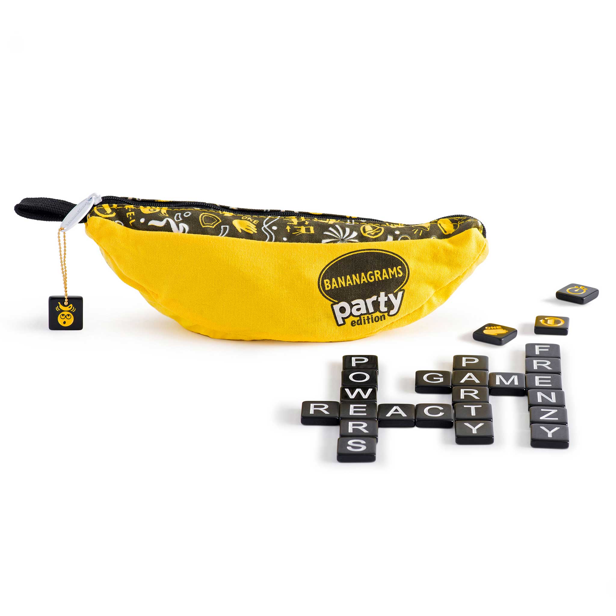 BANANAGRAMS Party Edition pouch and tiles