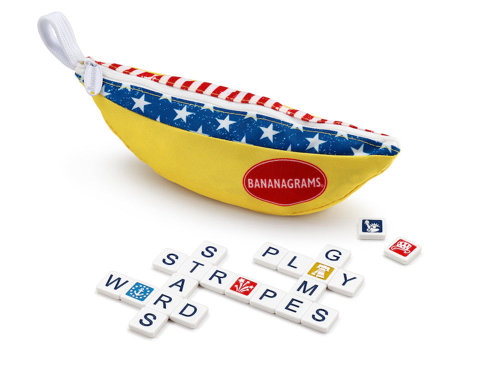 Stars & Stripes BANANAGRAMS pouch and tiles